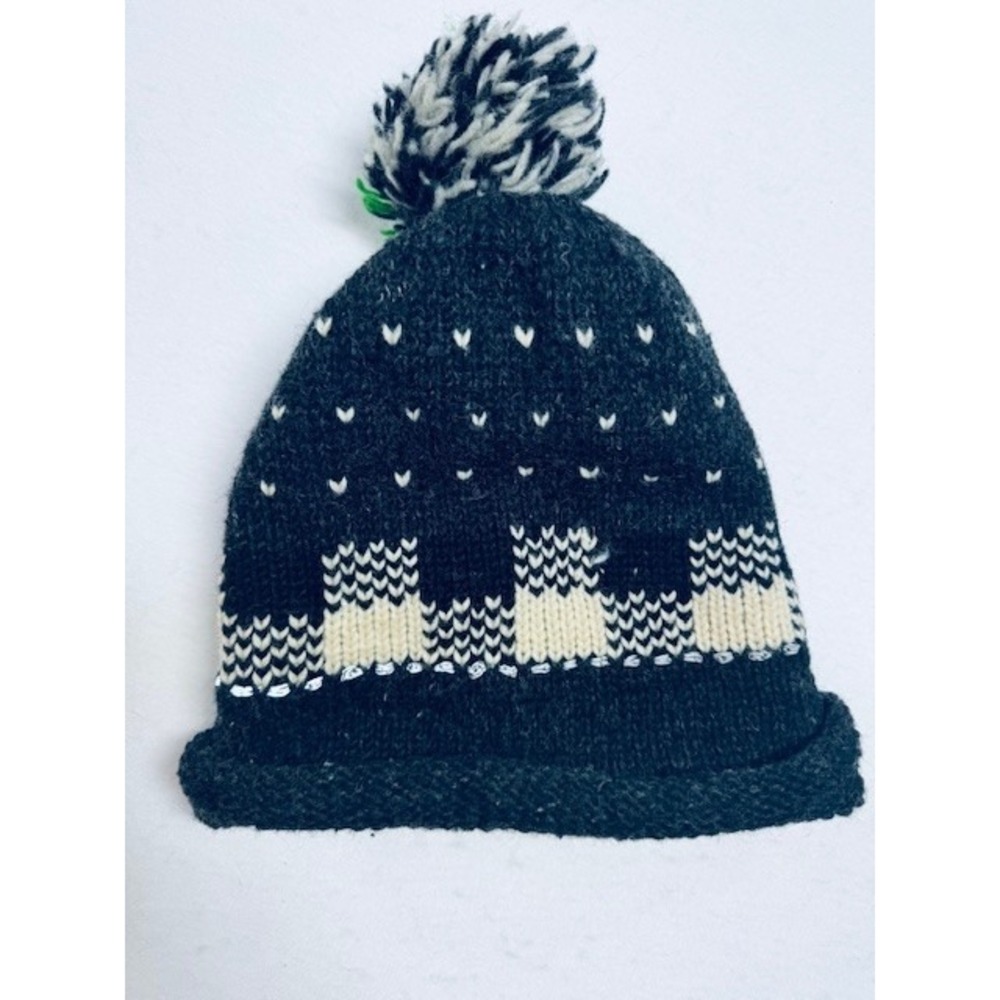 Kyber Outerwear Wool Nepal Winter Hat Grey Green Checkered - Picture 5 of 9